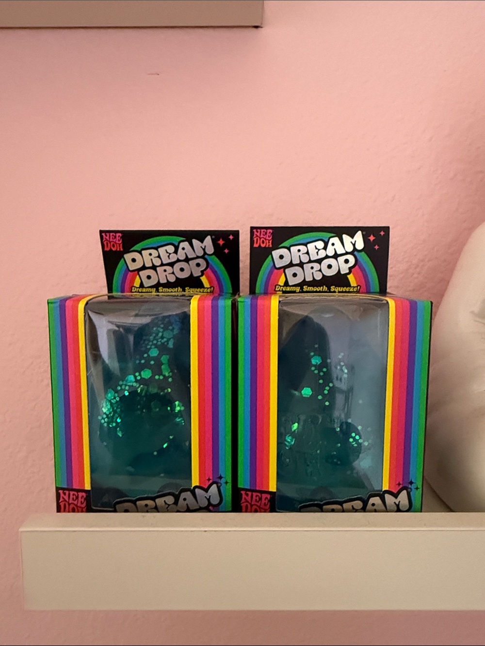 NeeDoh Dream Drop Blue-Green Glitter Stress Toy - Dream Drop